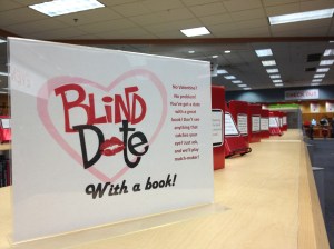 blind date with a book display