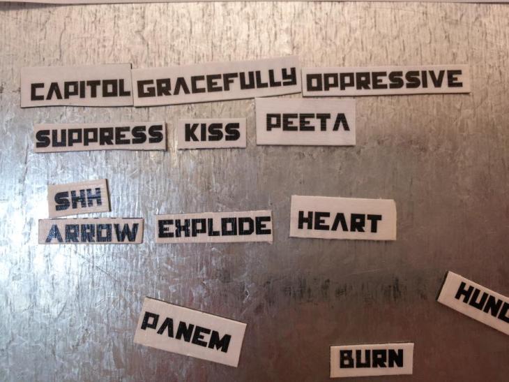 hunger games magnetic poetry